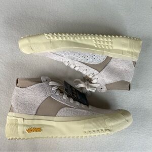 Brand Black Capo Mid Top Sneakers Off White Cordura Size 10.5